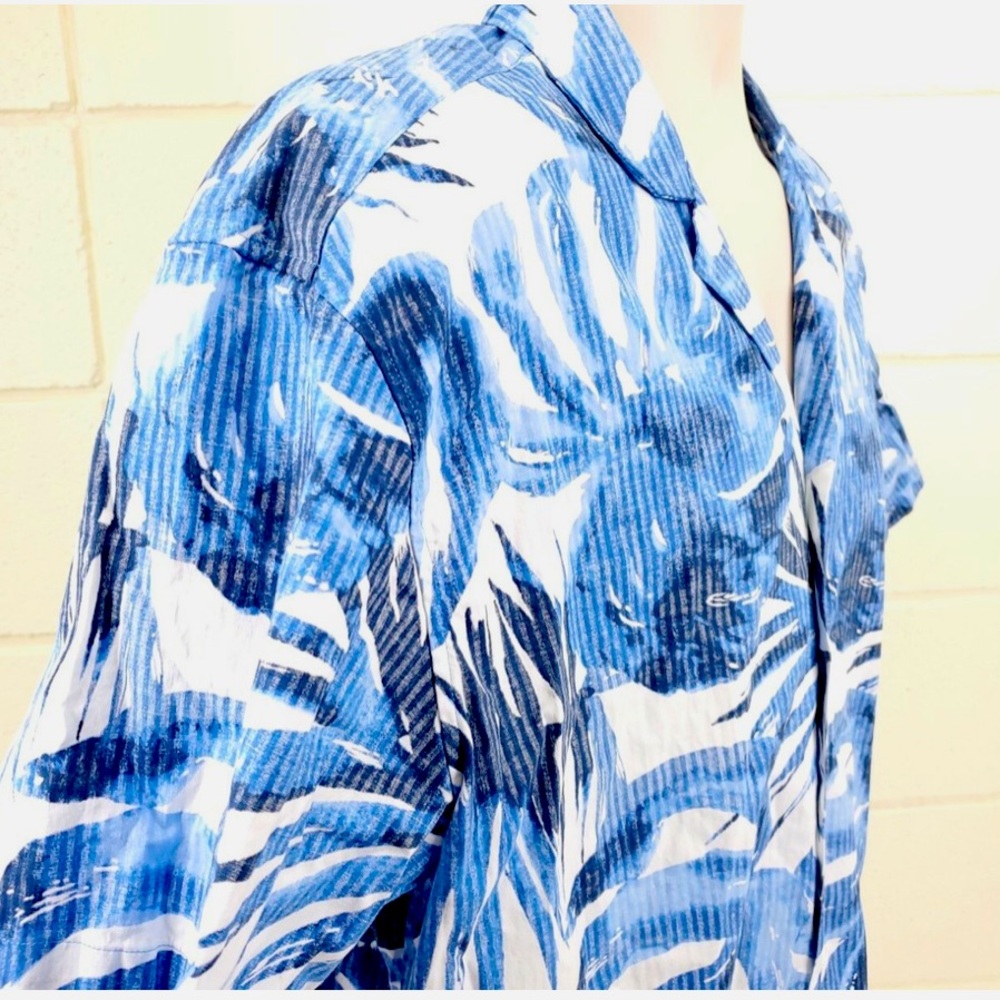 MICHAEL Kors men’s 4XL Button Up Hawaiian short Sleeve Shirt (Big & Tall) EUC - Picture 11 of 12